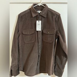 Reiss Corduroy Shirt, Mocha, New With Tags, Medium